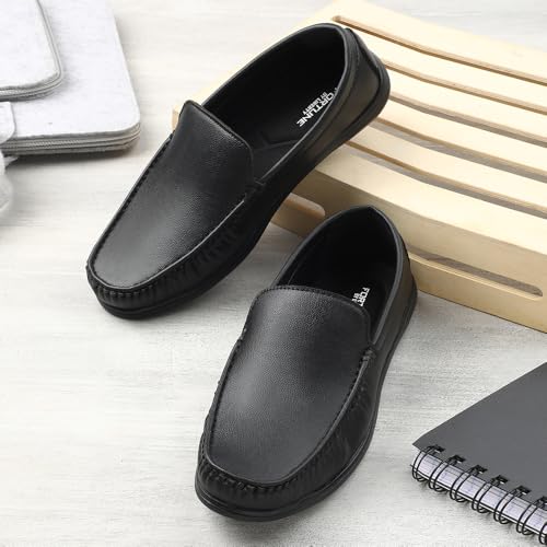 Image of Liberty Fortune CLASSIK-1E Loafer Shoes for Men - Brown, Black, Non-Lacing Casual Formal Slip-On Loafers Stylish Shoes Ideal for Office, Party, Wedding, Kurta - Comfortable Lightweight
