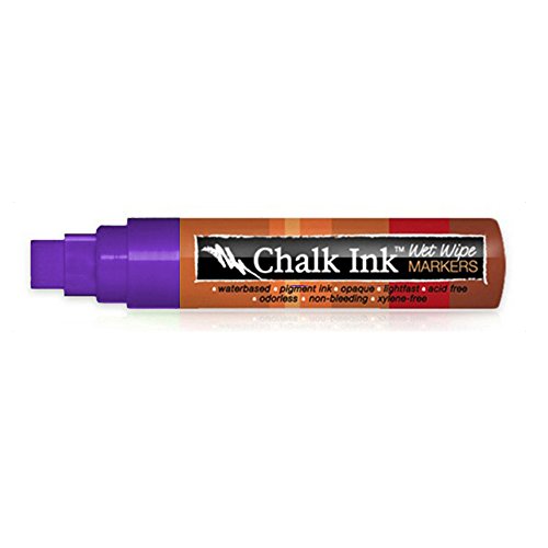Chalk Ink Bold Wet Wipe Marker, 15 mm, Grape Jelly