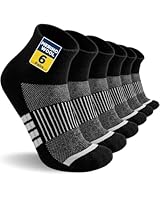Niofind Merino Wandersocken Damen Herren, Atmungsaktiv Quarter Sneaker Socken Wollsocken, Gepolstert Laufsocken Kurze Sportsocken für Alltag Sport Outdoor 6 Paar