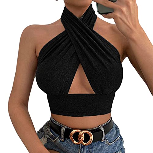 トップス tkered thread S daring halter tops THEREDTHREAD / ザレッドスレッド】S daring halter tops