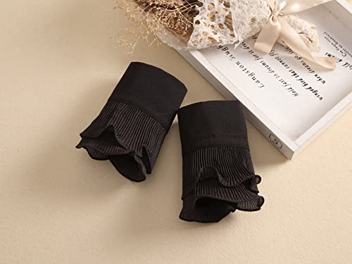 Image of Chiffon Wrist Cuffs for Women Ladies Teens, Detachable Hand Sleeves for Sweater Blouse Coat Jacket Dress