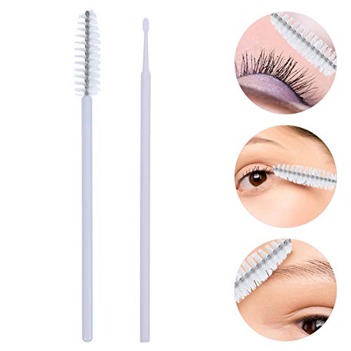 EXCEART 30Pcs Escvas de Extensãde Cílis Aplicadr de Cílis Descartáveis ??Varinhas de Cílis Pincel Fe