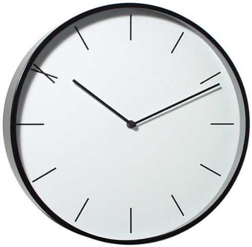 BaiModernist Steel Wall Clock, Ten White
