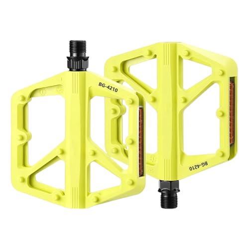 Pedales planos,Pedales De Mountain Bike - Reflectantes Para Entrenamiento Cardio Recambios Gimnasio Casa Al Aire Libre Ejercicios Ciclismo Ancianos