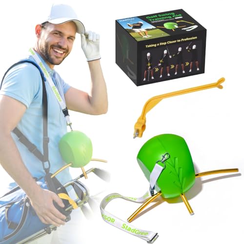StadGree Golf Training Aid Ball The Connector Golf Swing Trainer Aids with Adjustable Lanyard & Wrist Hinge Trainer