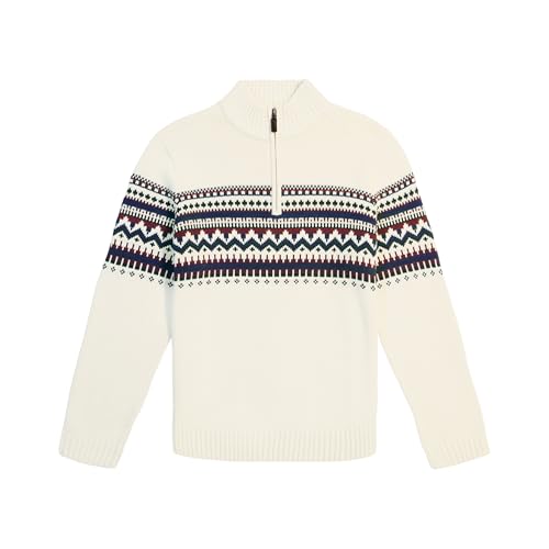 IZOD Men's Quarter Zip Textured Sweater4