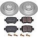 PowerStop Rear Brake Kit For Volkswagen Golf 2015-21 |Golf Alltrack 2017-19 |Golf SportWagen 2015-19 |GTI 2015-18 - Fully-Coated Disc Rotors with Z23 Carbon-Fiber Ceramic Brake Pads Upgrade, CRK7053