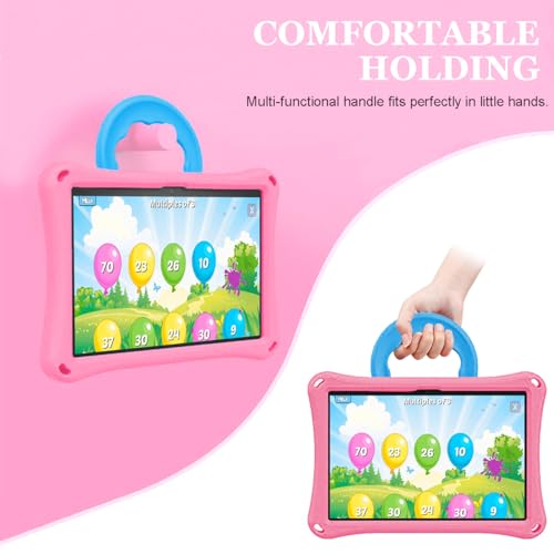 New 10in Tablet Case for Kids(2021/2023 Release 11th/13th Generation),DJ&RPPQ ipad 10 case Light Weight Anti Slip Shockproof Kids Friendly Case for 10 inch Tablet. (Pink) - Image 4