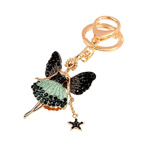 TREESTAR Strass Modell Fee Schlüsselanhänger elegantes Design Sparkle Handtasche Anhänger Schlüsselanhänger Twinkle Ornamente Zubehör für Rucksack Rucksack Rucksack Autoschlüssel Cover