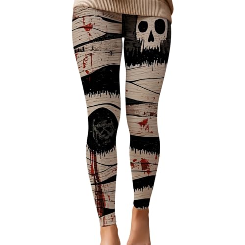 FAEXUM Womens Halloween Leggings Stretch Cute Graphic High Waist Yoga Pants - image 7