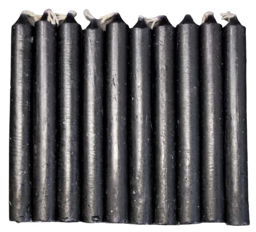 Lot of 10 Chime Spell Candles: Black, Mini 4