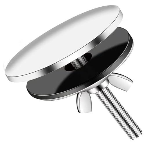 Tapón de Fregadero 5cm de Diámetro, Acero Inoxidable, Cubierta de Orificio para Cocina, Tapa Agujero Grifo Accesorios para Baño y Cocina (Plata)