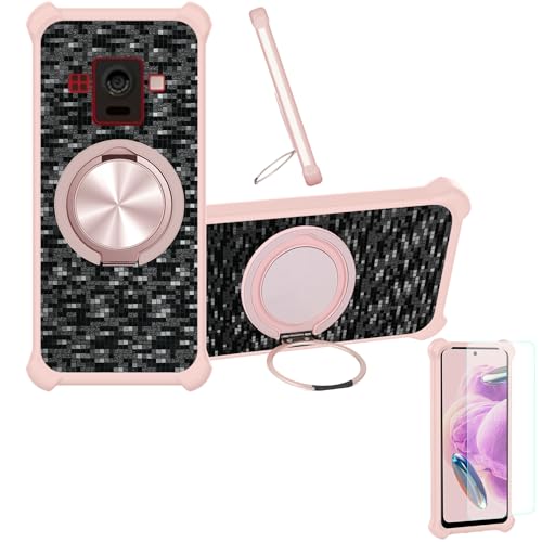 �Ή� Sharp Sh-04e �P�[�X Phone Case [1�� 9H+�d�x���� �K���X�t�B����][360°��]���X�^���h�A�}�O�l�b�g��]CX-14-FEN