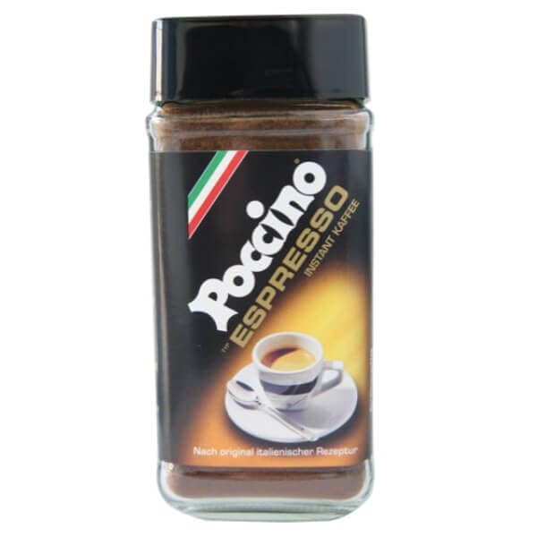 POCCINO Instant Espresso 12x 50g Vorratspack (600g) | Löslicher Espresso Kaffee, Instant Kaffee Pulver im Glas, Kräftiger Espresso-Geschmack, Schnelle Zubereitung