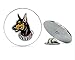 Doberman Pinscher Dog Mascot Round Metal 0.75