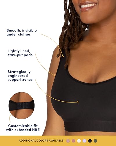 Image of Fruit of The Loom Women's 2-Pack Full Coverage Wireless Bra w / Built In Pads - All Day Comfort