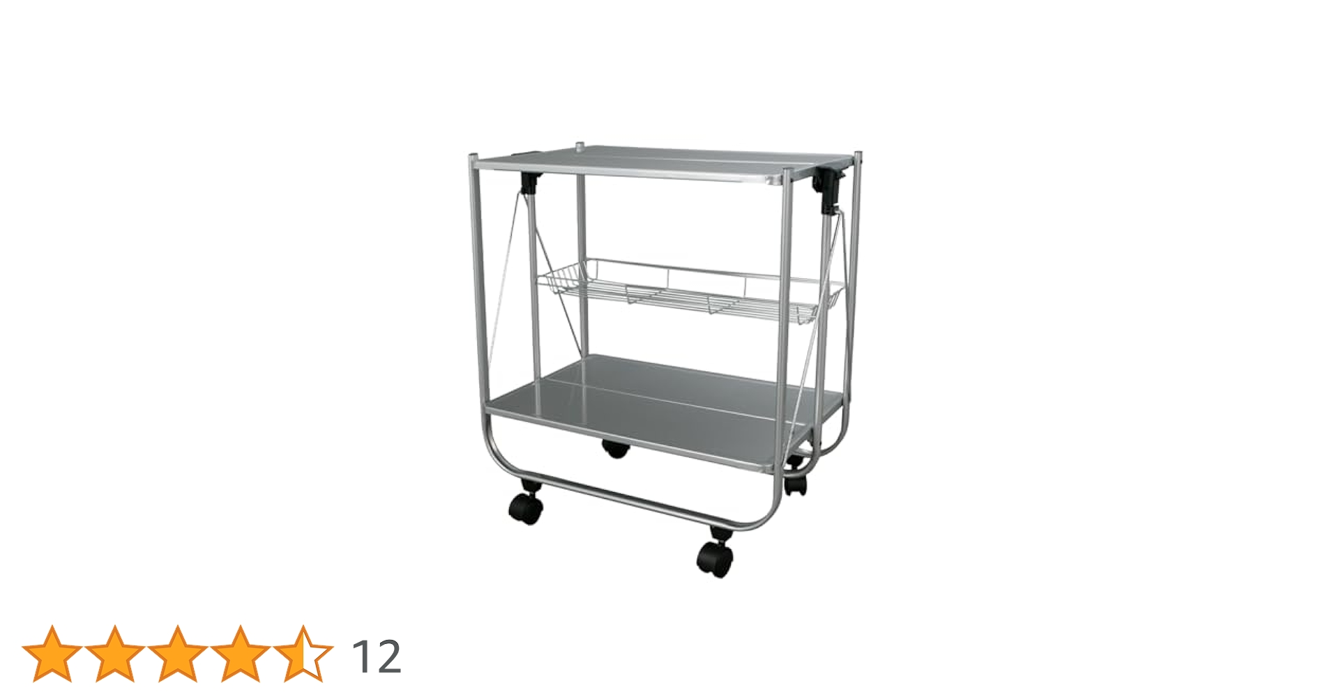★★未使用　ダルトン　キッチンワゴン　H11907　作業台　配膳台 DULTON ONLINE SHOP | FOLDING TROLLEY BLACK(BLACK): ファニチャー