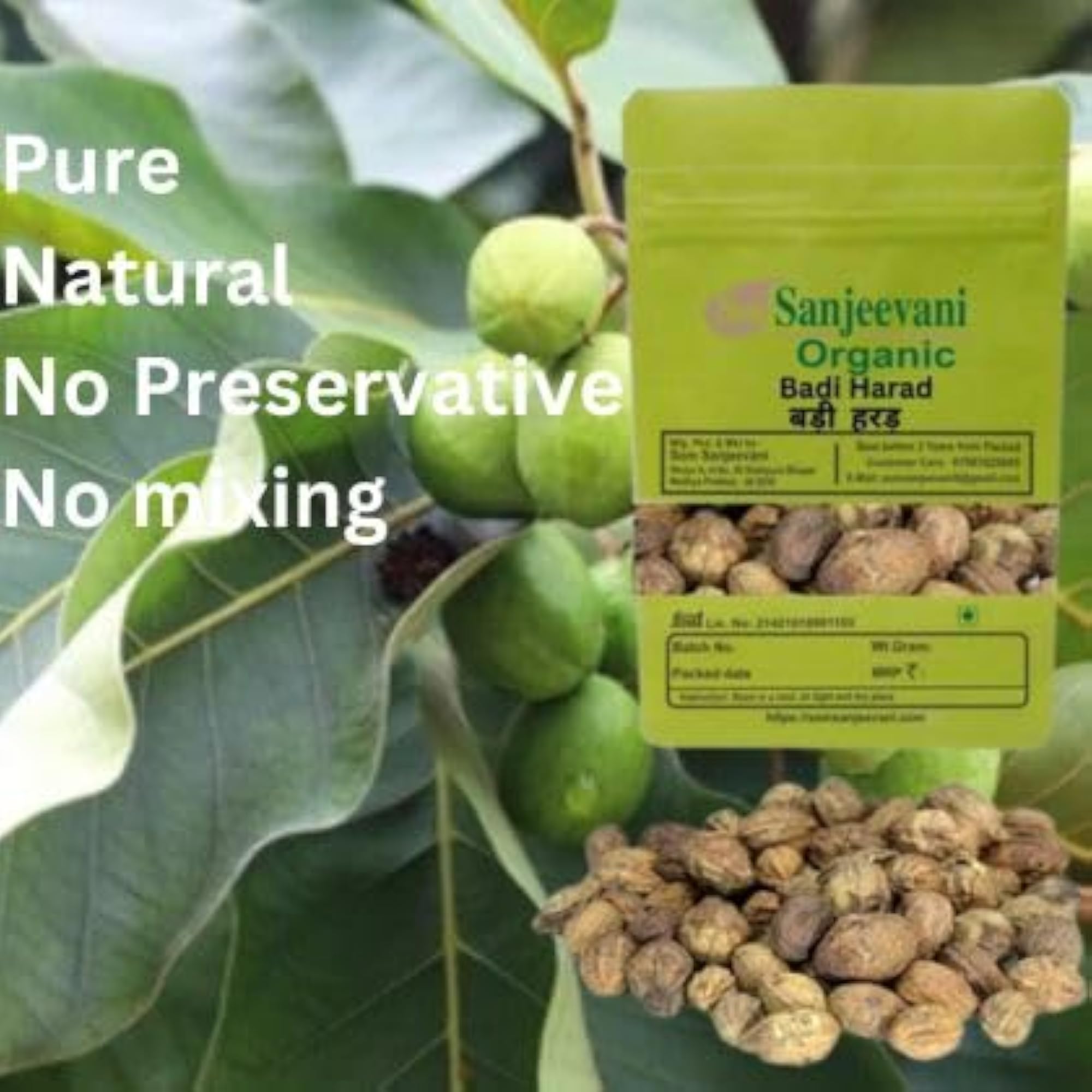 Organic Harad Badi Whole 200g - Digestive Health Support