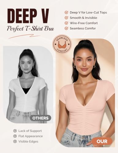 Jelly Bra for Women Wireless Push Up Deep V Seamless Full Coverage Plus Size Thru 11/30 - image 5