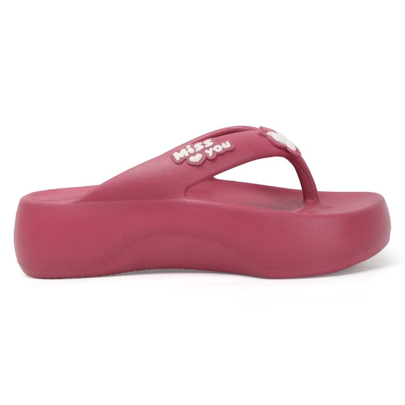 Image of Sukun BTRFLY Women's Soft Anti-Skid Flip-Flops Stylish Comfortable Waterproof Slip-On Slippers for Daily Use