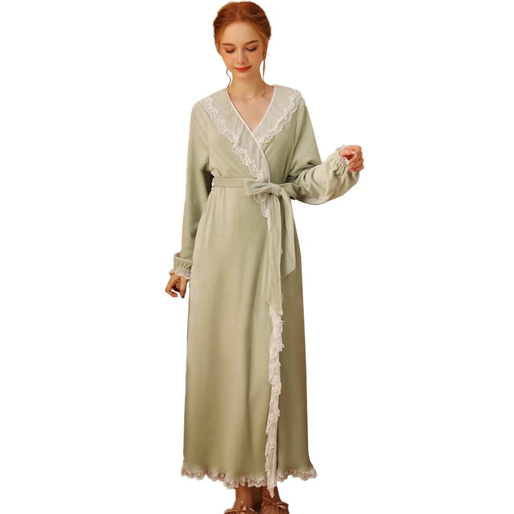 green fleece dressing gown Fleece Stripe Hooded Dressing Gown main image 0