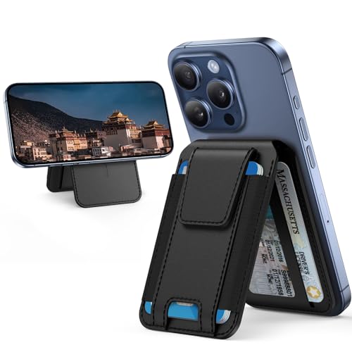 Miracase Magnetic Wallet for Men/Women, Adjustable Stand & Safety Flap, Compatible with MagSafe...