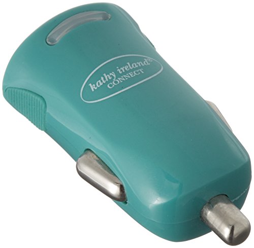 kathy ireland CONNECT 141 0559 KI2 1 Amp Car Charger, Blue Jade