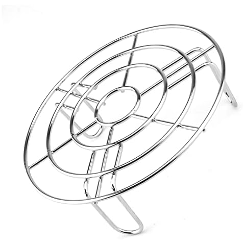 GLAITC Round Steam Rack, Stainless Steel Roasting Rack Multi-Purpose Cooking Rack Cooling Racks Stand Steaming Rack Air Fryer Accessories Kitchen Tools for Air Fryer, Steamer, Microwave Ovens Baking Cover