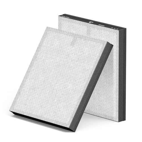Image of FLANUR Genuine Air Purifier Replacement Filter, True HEPA Filter Compatible with MR5866 for 99.97% Air Pollutants, Odor and Smoke, Enhanced Version Light Grey 2 Pack