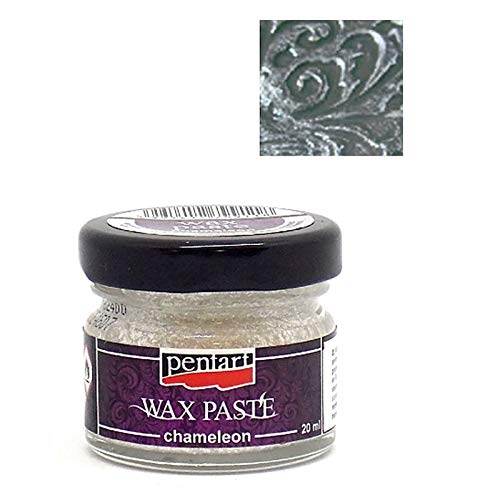 Zita`s Creative Cera Pasta Camaleón 20 ML – Eco Plata. Metal Color para Manualidades, Color, Pintura acrílica