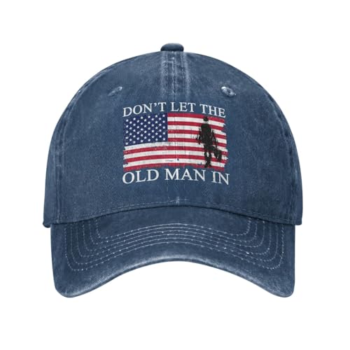 Old Man Baseball Caps Dont Let Old Man in Baseball Hat Navy Blue