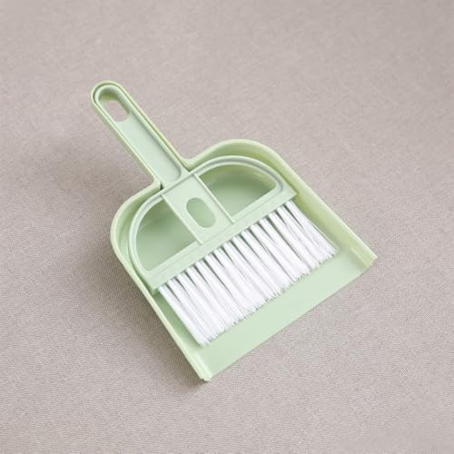 Mini recogedor y cepillo portátil eficaz para limpiar salidas de ventilación de coche y tableros (verde)
