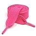 Thick Flat 3/4" Wide Shoelaces Solid Color for All Shoe Types (Hot Pink)