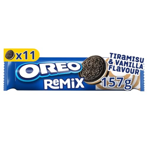 OREO Remix sabor a vainilla y tiramisú galletas rellenas, 157g