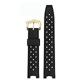 pasha cartier sport perfume  SHENGANG Kautschukband, for Cartier for Pasha-Uhrenarmband mit Kerbe, männlich, 20,22 mm, konkave Schnittstelle, wasserdichtes und schweißfestes Zubehör (Color : Black gold, Size : 22X15mm)