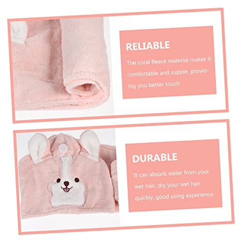 Balacoo 3 Pçs Desenhos Animados Touca De Cabelo Seco Microfibra Envoltório De Cabelo Toalhas De Maqu