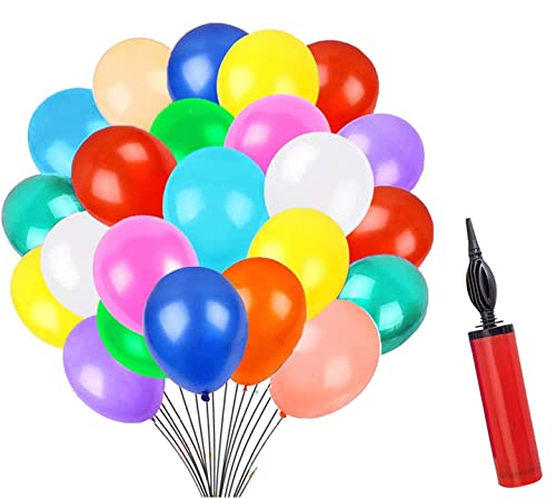 Image of Party Propz Rubber Multicolor Balloons For Birthday - Pack Of 101Pcs, Happy Birthday Decoration Kit | Multicolor Balloons Decoration For Birthday | Balloon Decoration Kit | Birthday Decoration Items