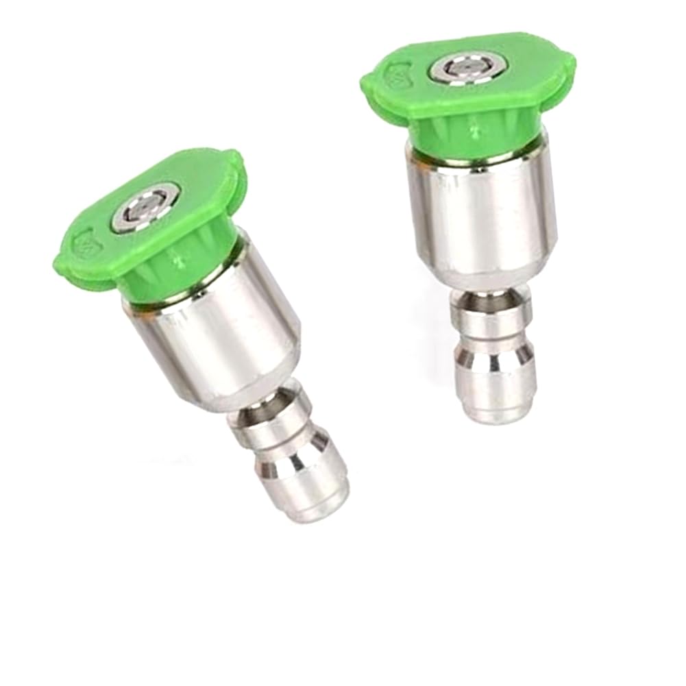Pressure Washer Nozzle, Pressure Washer Nozzle Tips 2 Pack 1/4 Inch QC 4000 PSI 0-40 Degrees 1.0-2.0mm(25°,Hole Diameter 1.2mm (0.047in))