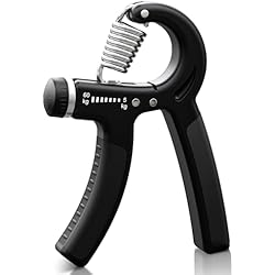 Maquina Para Fortalecer Brazos PORTENTUM Hand Grip, Ejercitador de Manos Ajustable de 5-60kg, Fortalecedores de Mano para Entrenar el Agarre, la Fuerza de Los Dedos, la Muñeca, Antebrazo Ejercitar