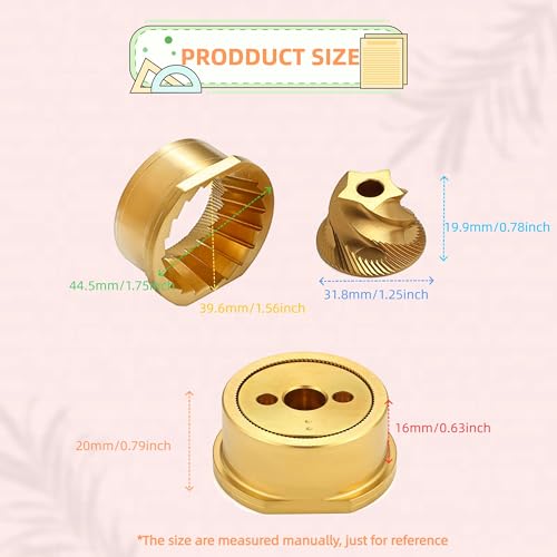 Image of Conical Grinder Upper Lower Burr Compatible with Breville Sage Barista Espresso Coffee Machines 870 /878 /880 /860 /840 /810 /450 /500-5 star (Titanium Gold)