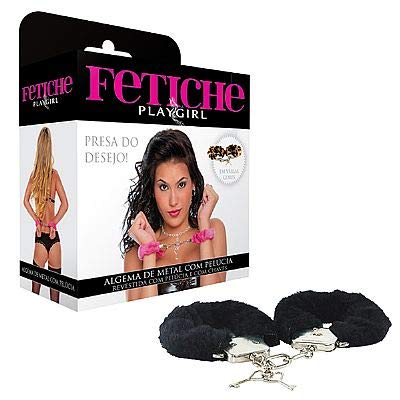 Algemas em Metal com Pelúcia - Várias Cores (Vermelho)