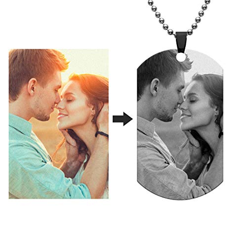 Personalized Master Custom Photo Text Dog Tags Pendant Customized Picture Necklace Valentine's Day Birthday Gift for Men Women4