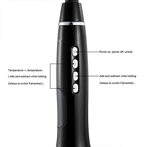 1 Inch Curling Iron,Automatic Curling Iron,Rotating Ceramic Curling Iron with LED Temperature Display and Timer, Rose Professional Air Spin N Curl Hair Curler-Black.