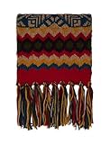 Unisex rosso scarf with decorated Christmas motif
