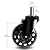 8T8 Upgraded Chair Caster Wheels 2.5'', Swivel Caster Wheels Heavy Duty with Plug-in Stem,Quiet & Smooth Rolling, No Chair Mat Needed, Safe for Hardwood Carpet Tile Floors,Set of 5 (2.5inch, Black)