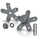 Eagle Klaw - Floor Mat Clips Set of Anti-Slip Fixing Retainers for Car Mats - Made in USA - Grey - Pack of 4 for 2 Mats + 3/8" Cutter