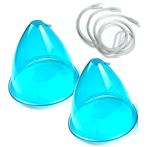 LDFANG Vacuum Therapy Machine 2pcs Blue Large 21cm Vacuum Suction Bigger Size Cups for Buttock Lifting Breast Vacuum Cups