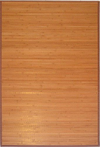 GinsonWare 3' X 5' Bamboo Floor Rug. #89-035 Natural Bamboo Color.
