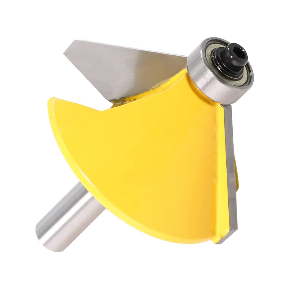 Fresa Per Legno Con Cuscinetto A Sfera - 8mm, Angolo 45&deg;, Per Smussatura E Arrotondamento Bordi