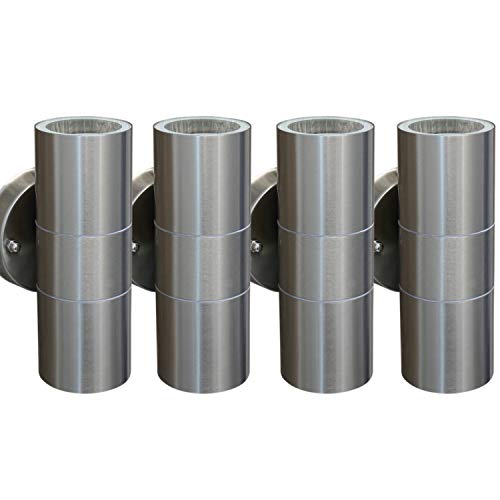 Preisvergleich Produktbild Wandleuchte Aussen Edelstahl Up And Down Leuchte Aussenlampe Wandlampe Garten Aussenleuchte (E1)